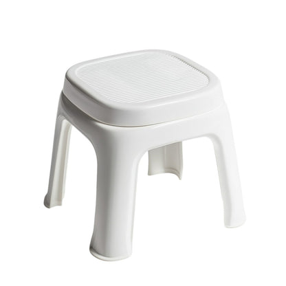 Vorty Adjustable Toilet Stool for All Heights - 3-in-1 Squatting Stool with 7" and 9" Options - Non-Slip Potty Step Stool for Adults & Kids - Durable White Plastic